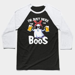 I'm just here for the boos funny female beer lover ghost Baseball T-Shirt